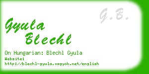 gyula blechl business card